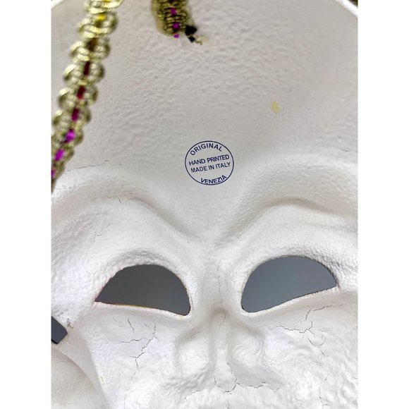 VTG Authentic hand made in Italy Venetian carnival jester dual wall mask - Picture 13 of 14